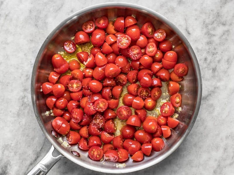 Add Sliced Grape Tomatoes