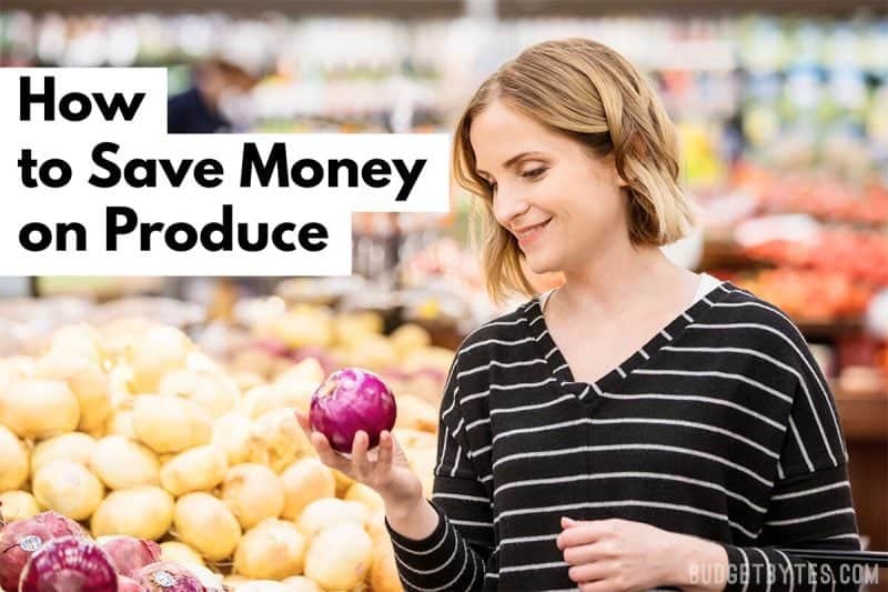 Use these simple and practical tips to save money on produce and eat a diet full of healthy fruit and vegetables. BudgetBytes.com