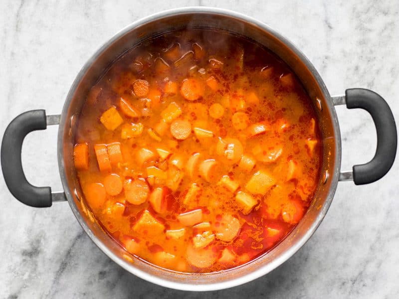 Simmered Carrots and Sweet Potatoes