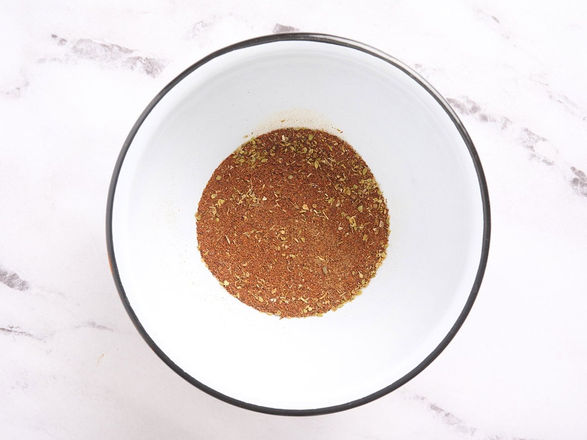 Homemade taco seasoning in a bowl.