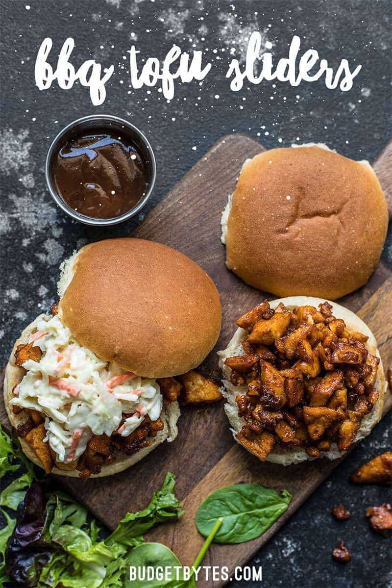 BBQ Tofu Sliders are an easy and inexpensive alternative to pulled meat sandwiches. With a simple and uncomplicated ingredient list, this is a tofu dish anyone can master! Budgetbytes.com