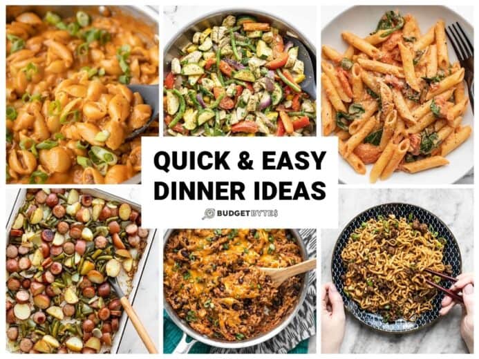 Quick & Easy Dinner Ideas Budget Bytes