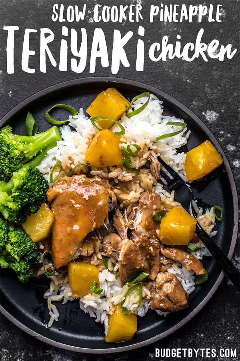 With just a few ingredients, dinner doesn’t get easier (or tastier) than this Slow Cooker Pineapple Teriyaki Chicken. Skip the take out tonight! Budgetbytes.com