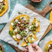 These cool and refreshing Spiced Chickpea Tostadas are the perfect almost no cook dinner for summer. Customize the toppings based on what you have on hand to make the most of leftovers! Budgetbytes.com