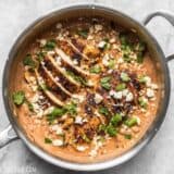 A simple jar of salsa is the key to making dinner fast and easy. Just try this Creamy Salsa Chicken Skillet and see for yourself. Budgetbytes.com