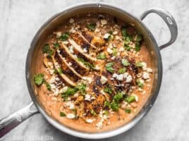 A simple jar of salsa is the key to making dinner fast and easy. Just try this Creamy Salsa Chicken Skillet and see for yourself. Budgetbytes.com