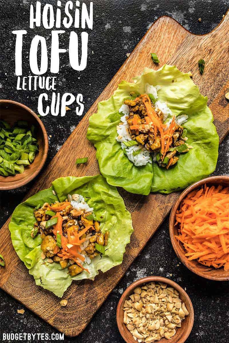 Skip the meat and make these light and fresh Hoisin Tofu Lettuce Cups, for a fast and easy weeknight dinner. Budgetbytes.com