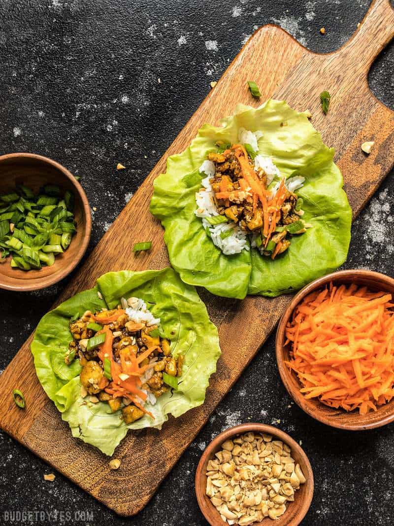 Skip the meat and make these light and fresh Hoisin Tofu Lettuce Cups, for a fast and easy weeknight dinner. Budgetbytes.com