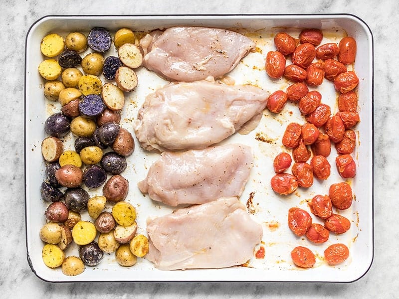 Chicken on Sheet Pan with vegetables