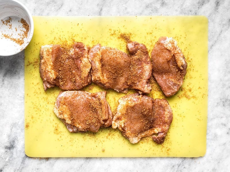 Chicken Thighs coated with Sweet and Spicy Glaze Seasoning