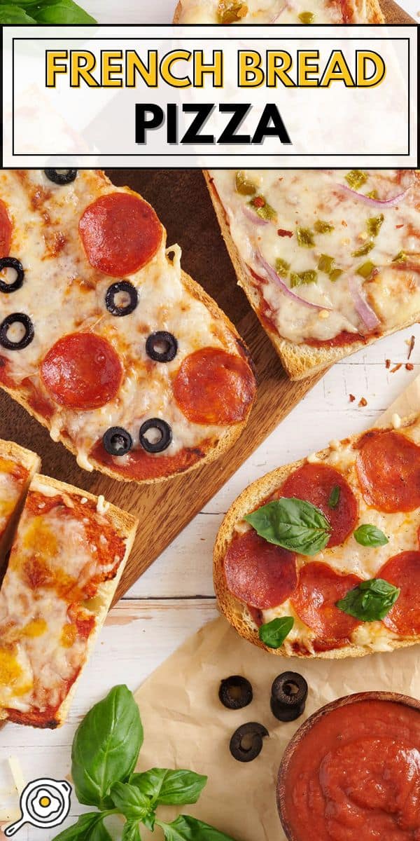 French bread pizza pin image