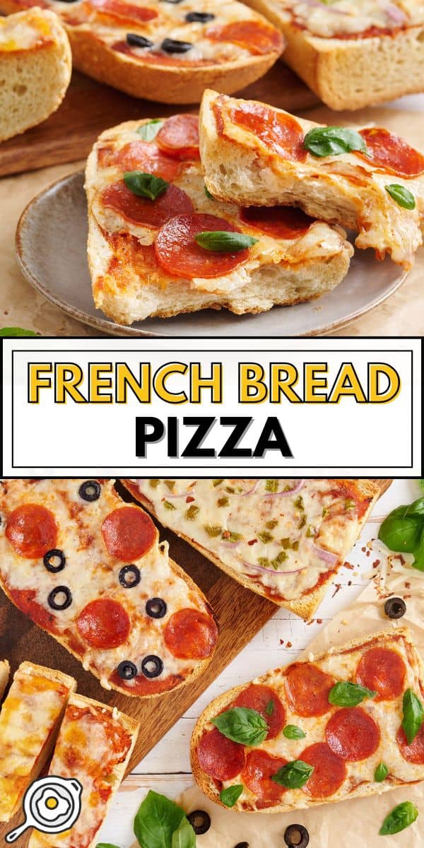 French bread pizza pin image