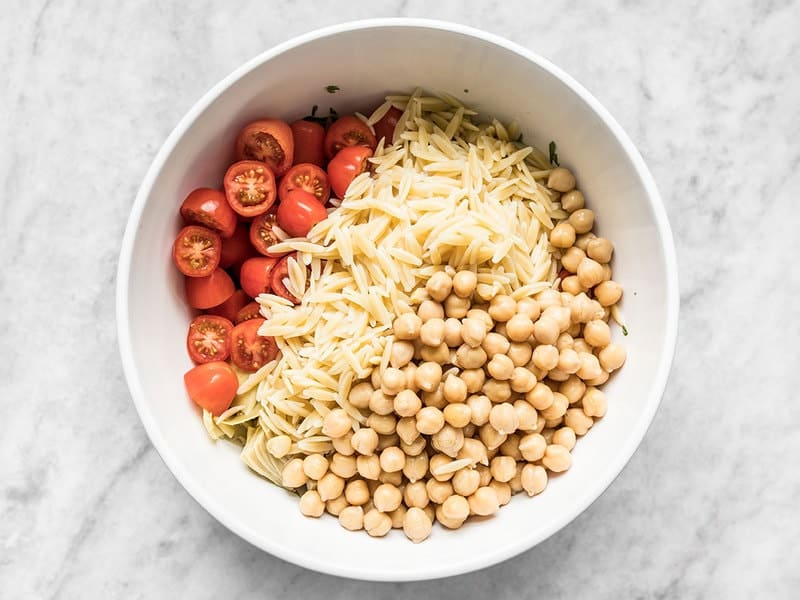 Italian Orzo Salad Ingredients