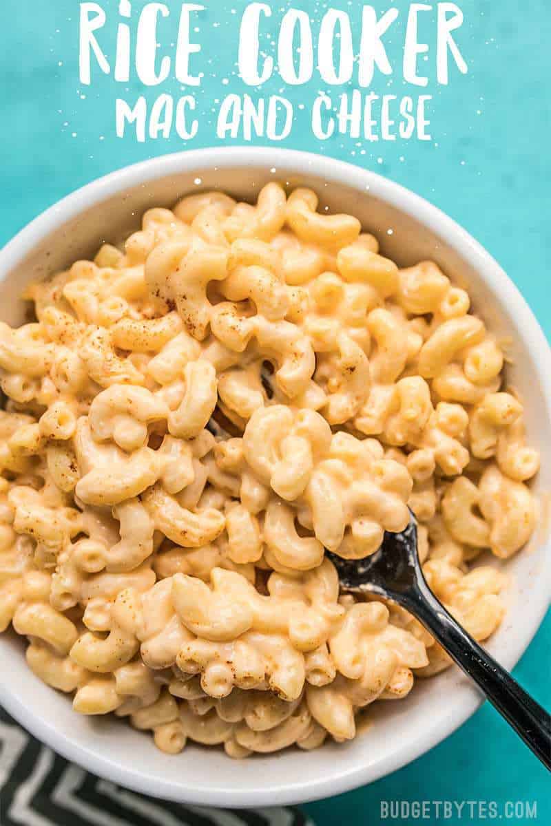 This rich and creamy Rice Cooker Mac and Cheese cooks up in just a few minutes and requires only a few simple ingredients. It’s the perfect fast fix! Budgetbytes.com
