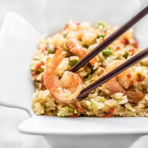 By adding a few extra ingredients to your rice cooker, you can cook an entire meal at once. This Teriyaki Shrimp and Rice is an easy and healthy alternative to take out. Budgetbytes.com