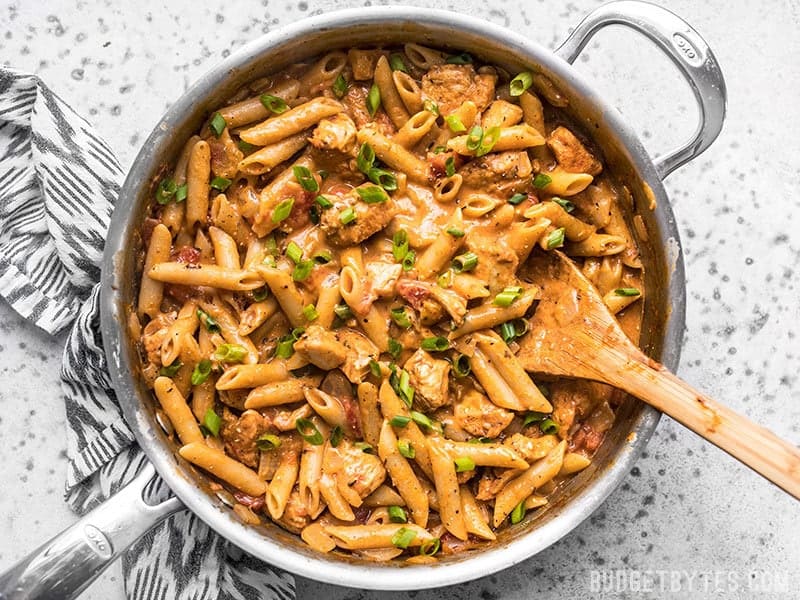 One Pot Creamy Cajun Chicken Pasta - VIRAL - Budget Bytes