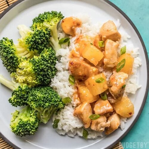 Plate of Sweet Chili Chicken Stir Fry