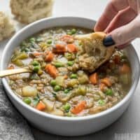 A rich and hearty medley of vegetables, lentils, and herbs makes this freezer-friendly Vegan Winter Lentil Stew the perfect cold-weather comfort food. Budgetbytes.com