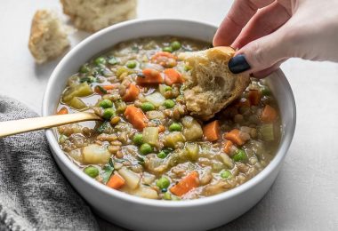 A rich and hearty medley of vegetables, lentils, and herbs makes this freezer-friendly Vegan Winter Lentil Stew the perfect cold-weather comfort food. Budgetbytes.com