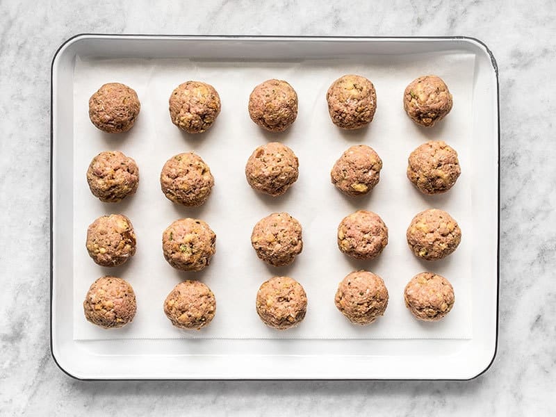 Raw Turkey and Stuffing Meatballs