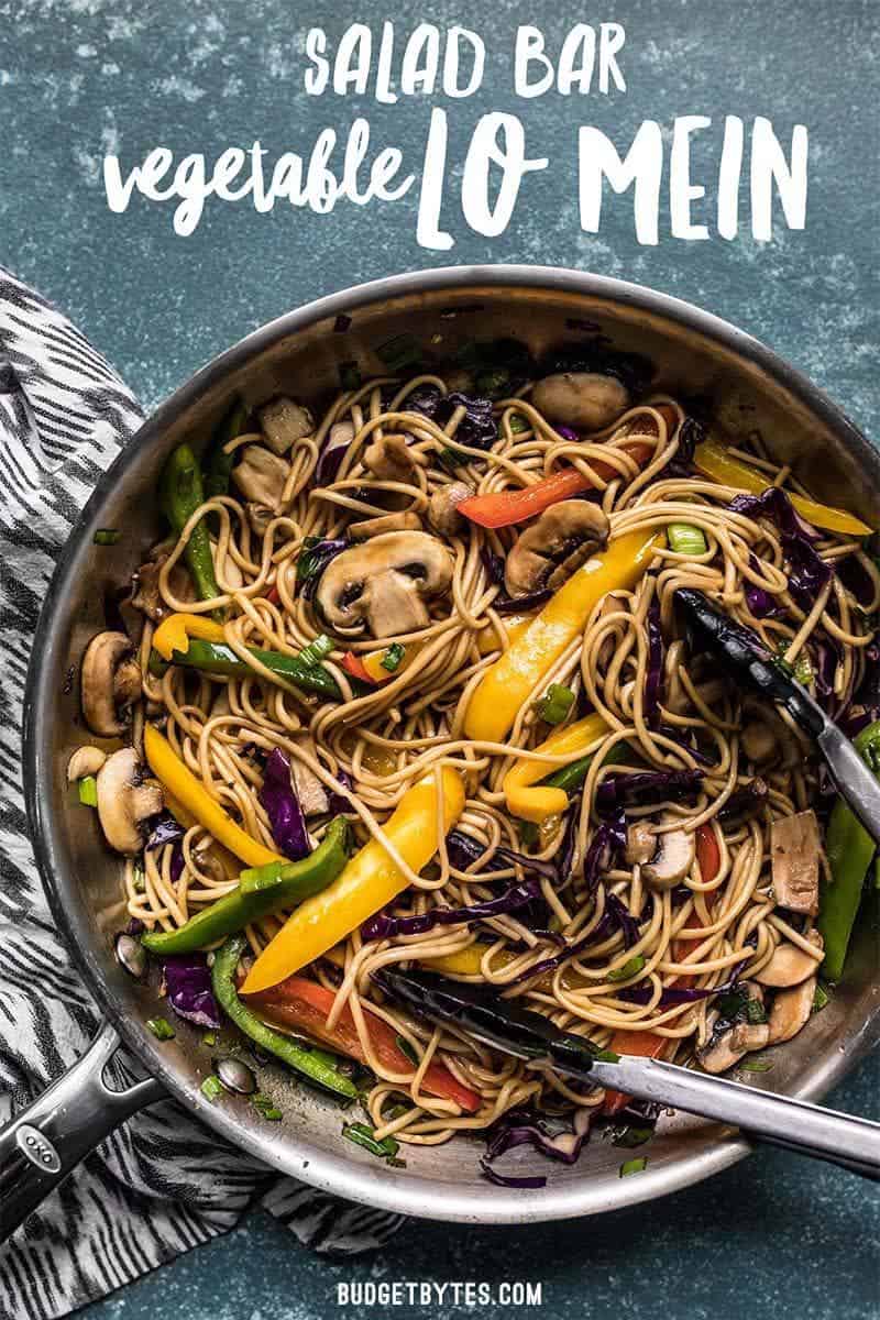 When you need dinner to be fast, easy, and satisfying, this Salad Bar Vegetable Lo Mein is your answer. It's as simple and satisfying as it gets!
