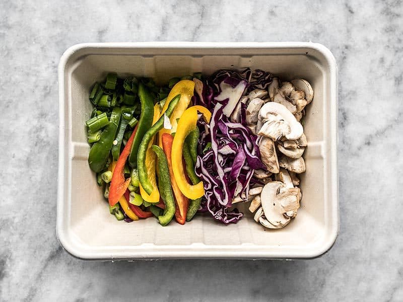 Salad Bar Vegetables for Lo Mein