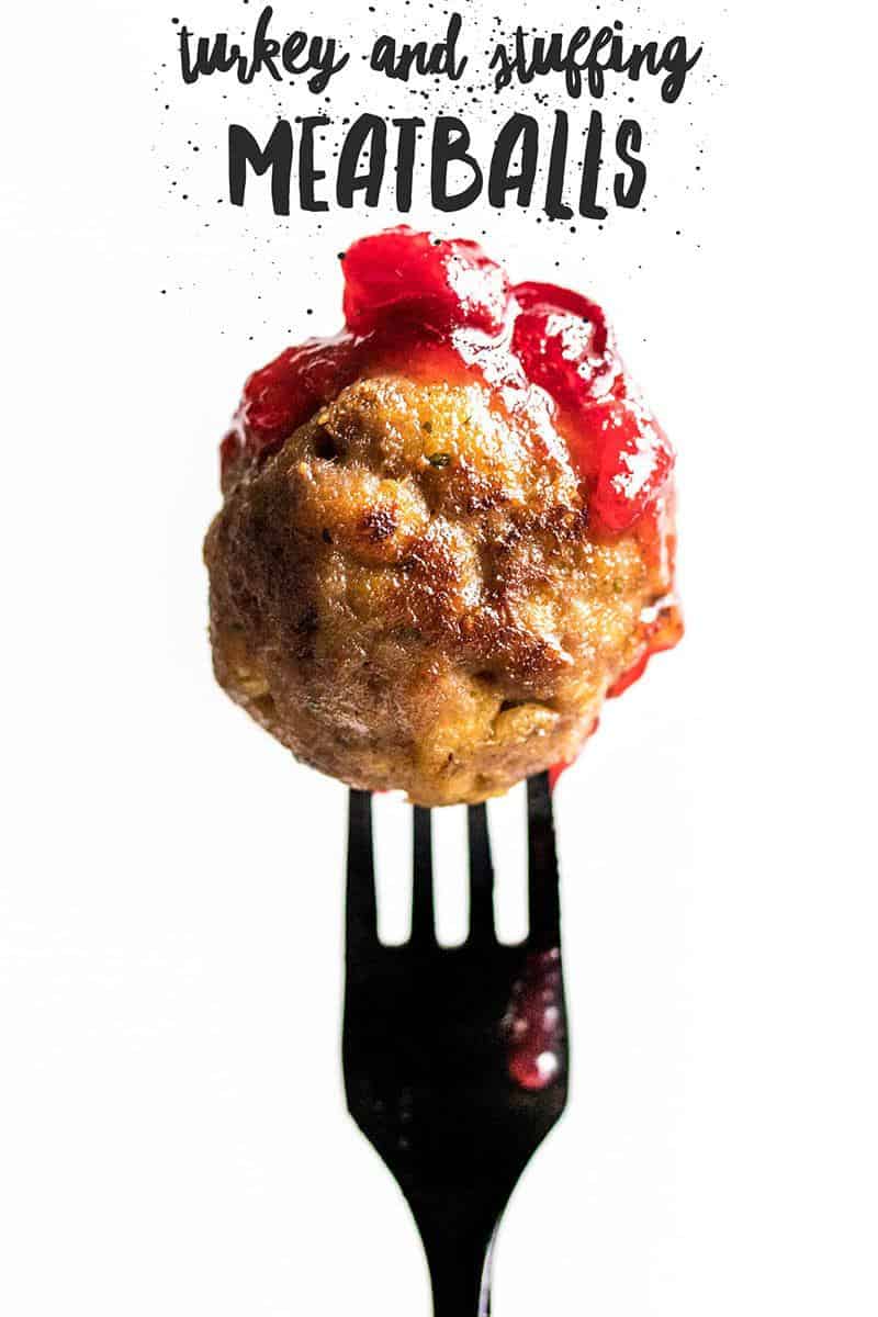 Turkey and Stuffing Meatballs make an easy and delicious addition to your Thanksgiving or Friendsgiving spread. Serve as an appetizer or main dish! Budgetbytes.com