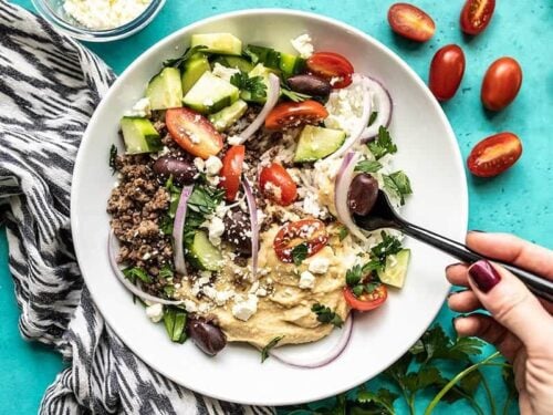 Mediterranean Hummus Bowl {Vegan Freindly} - FeelGoodFoodie