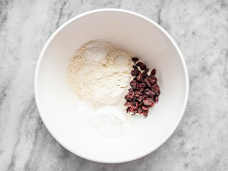 Mix Dry Ingredients for Cranberry Orange Cream Scones