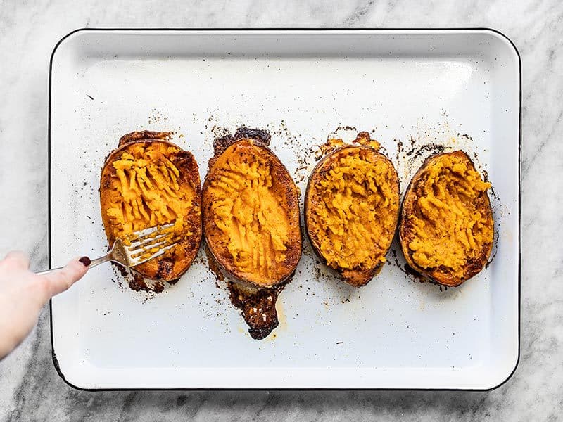 Mash Roasted Sweet Potatoes