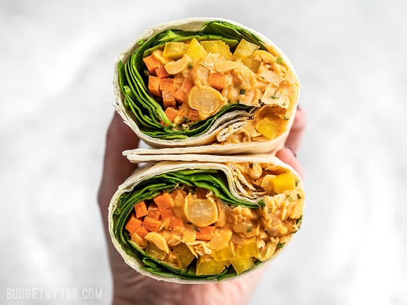 Sriracha Chickpea Salad Wraps - Budget Bytes