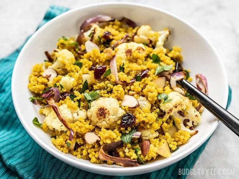 Roasted Cauliflower and Quinoa Salad Budget Bytes