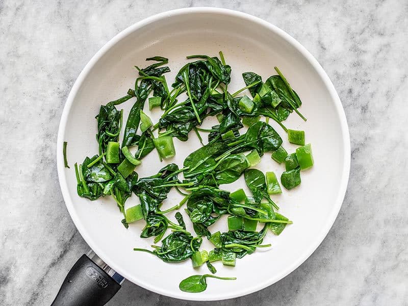 Sautéed Bell Pepper and Spinach