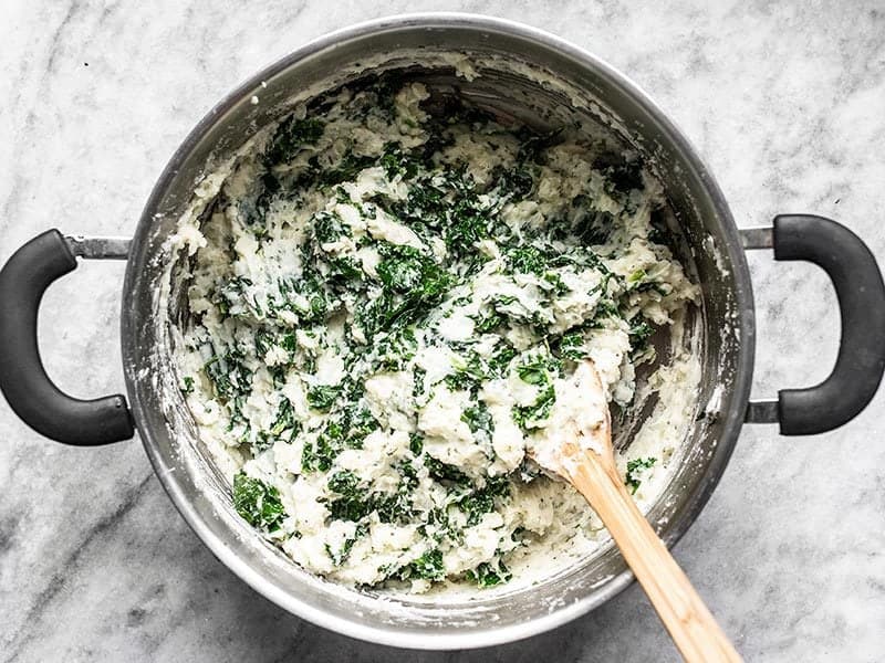 Stir Sautéed Kale into Mashed Potatoes