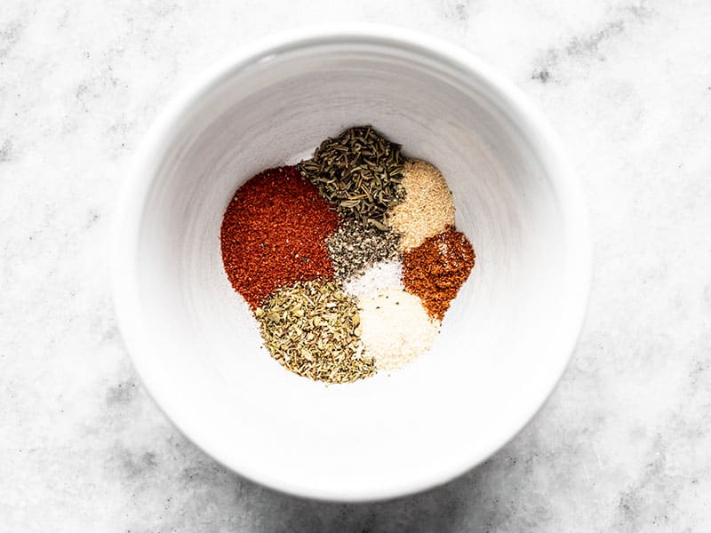 Cajun Spices in a small bowl