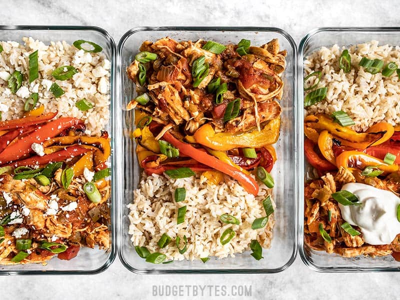 Salsa Chicken Meal Prep Bowls - Budget Bytes