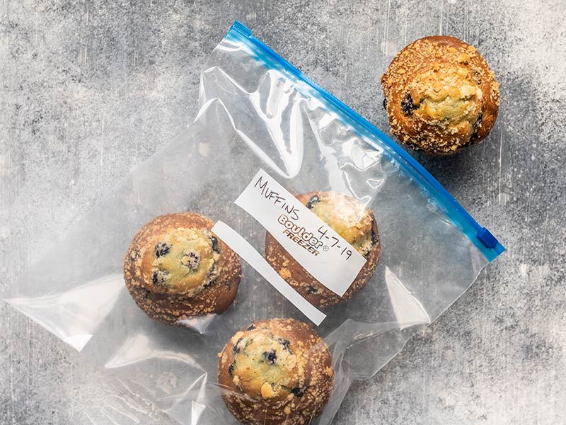 Blueberry Muffins in a Freezer Bag