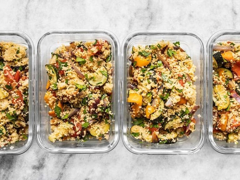 Roasted Vegetable Couscous Meal Prep Budget Bytes