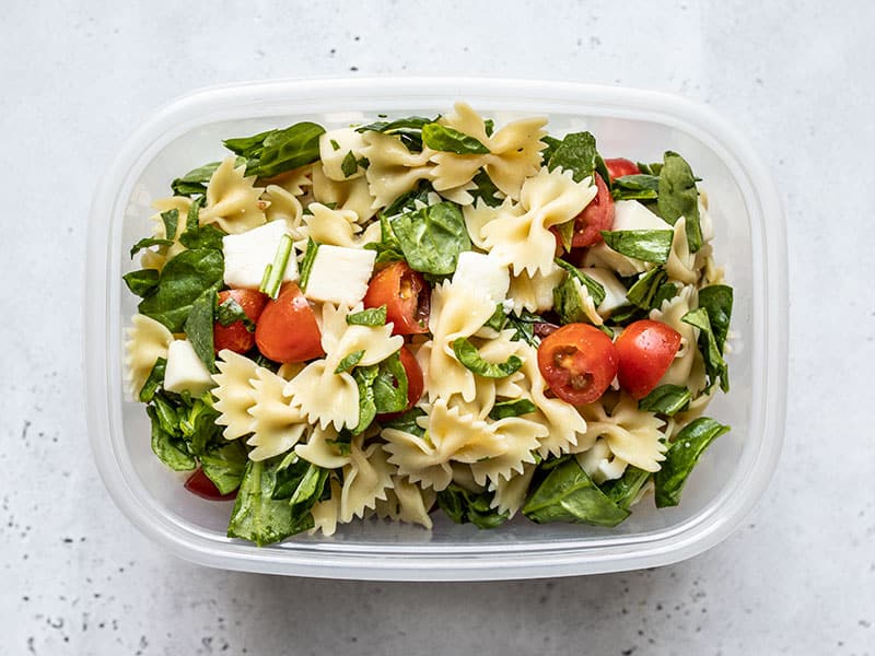 Store undressed salad for later in a resealable container