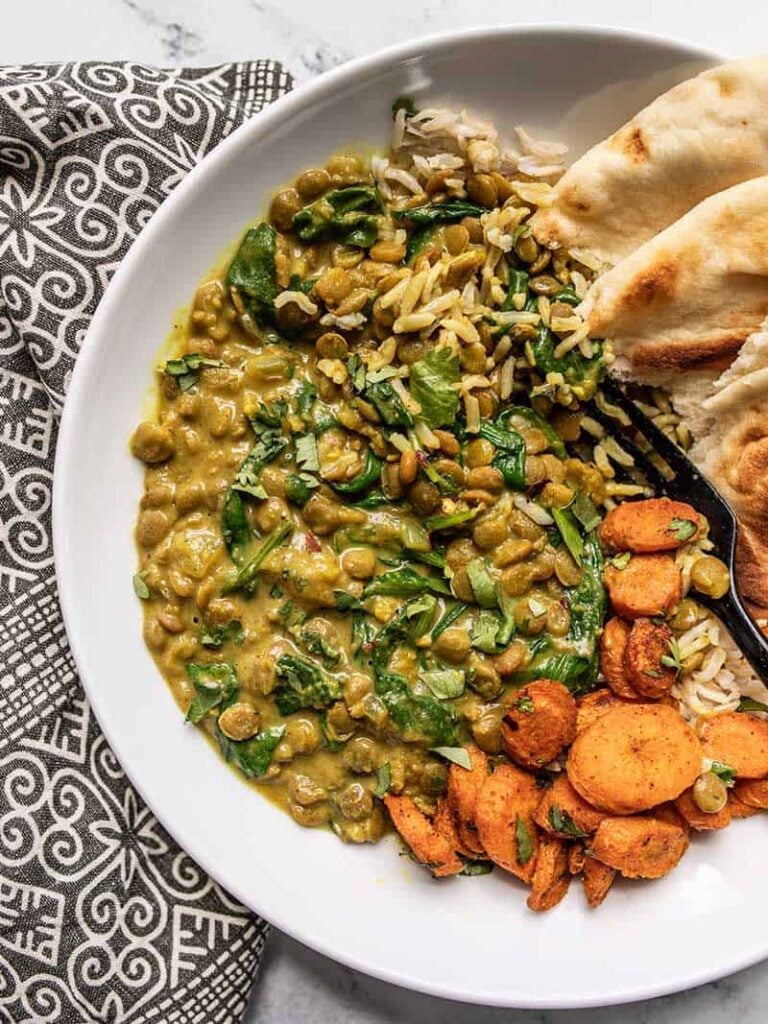 Vegetarian Dinner Creamy Coconut Curry Lentils