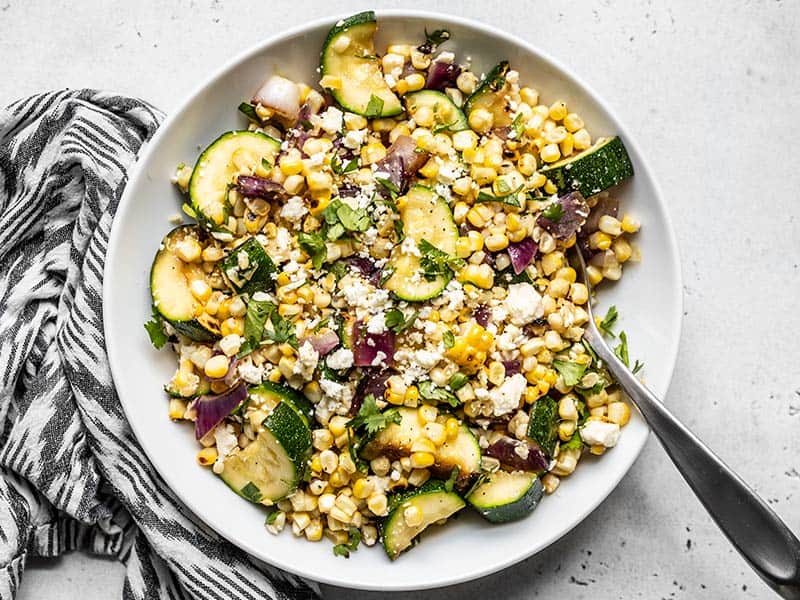 Charred Corn and Zucchini Salad - A Fresh Summer Side - Budget Bytes