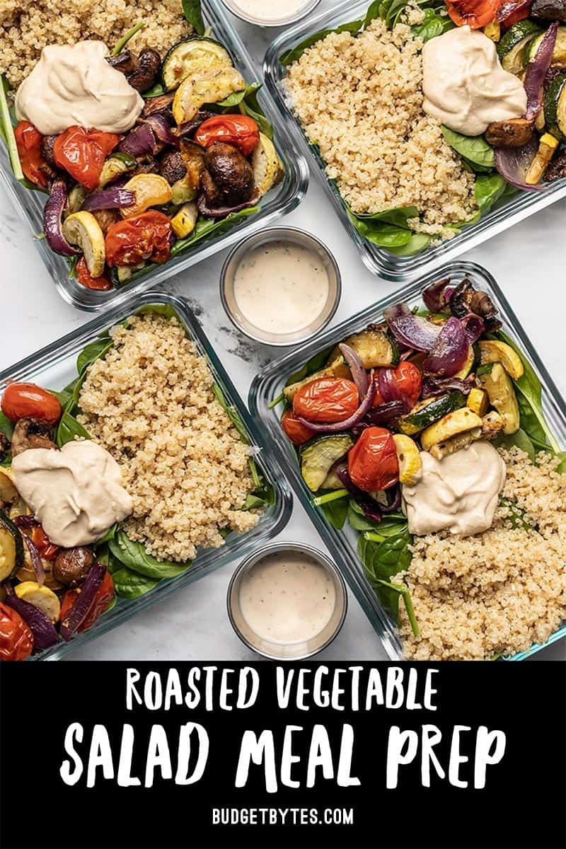 Roasted Vegetable Salad Meal Prep - Budget Bytes