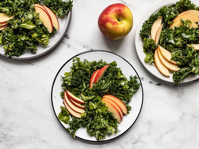 Apple slices added to salads