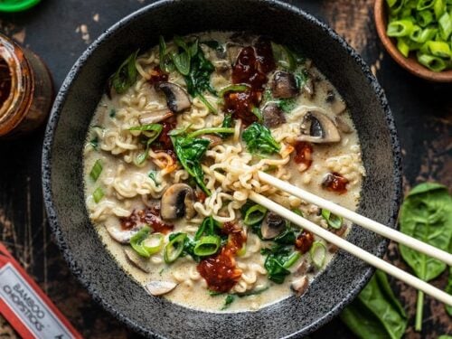 15 Minute Vegan Creamy Mushroom Ramen Budget Bytes 15 Minute Vegan Creamy Mushroom Ramen Budget Bytes