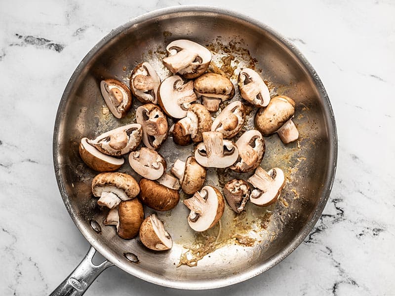 Mushrooms in skillet