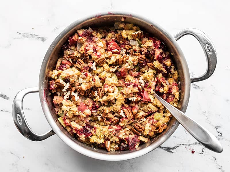 Roasted Apple Cranberry Cornbread Stuffing