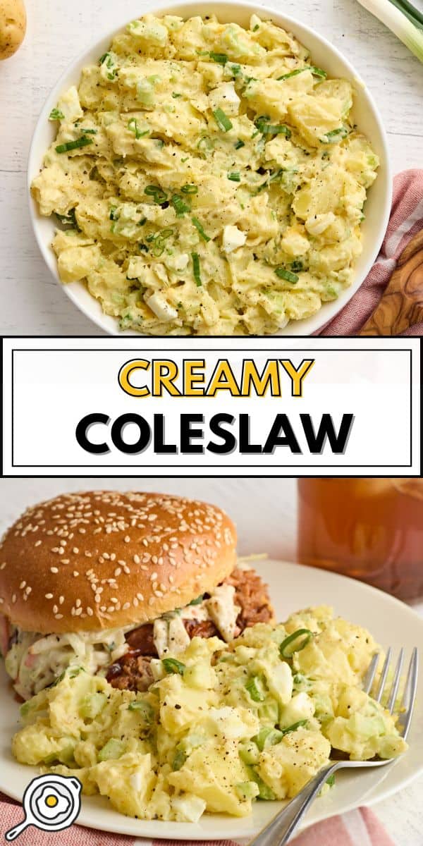 creamy coleslaw pin image