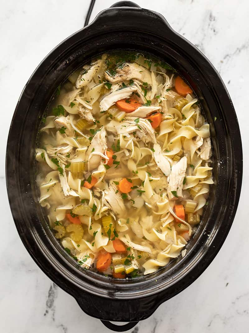 Crockpot Chicken Soup - Slow Cooker Chicken Noodle Soup