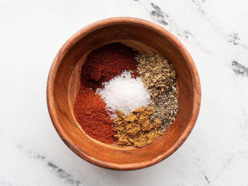 Homemade taco seasoning ingredients in a bowl