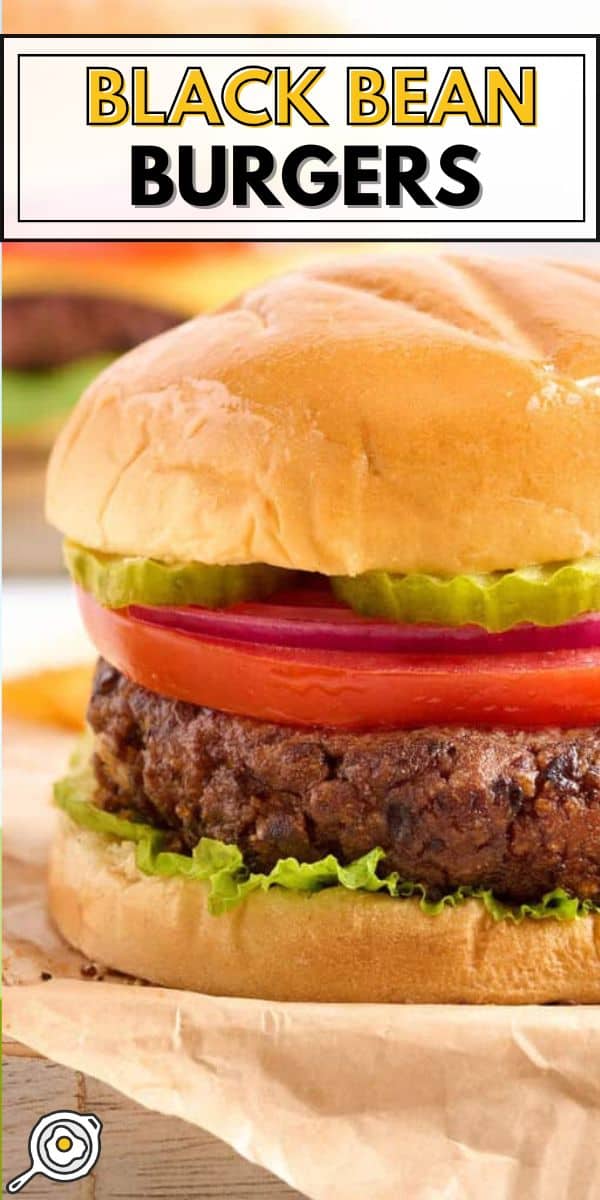 black bean burgers pin image